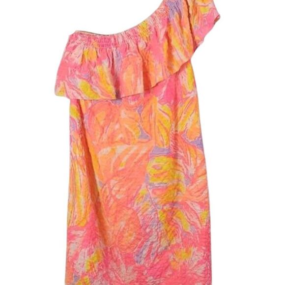 LILLY Pulitzer | Emmeline One Shoulder Dress in Sun Splashed Print | Size XS - Picture 10 of 16